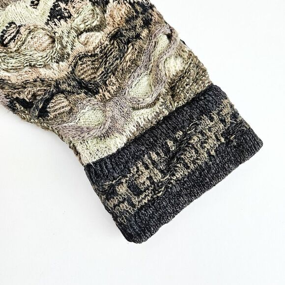 Vintage Coogi Classic 1/4 Button Collared Sweater L Textured Knit Green Buttons - Picture 7 of 15